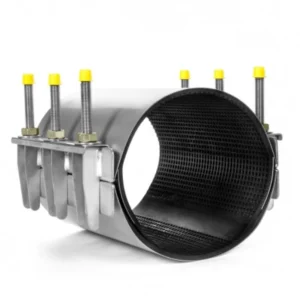 Abrazadera de reparación con dos cierres