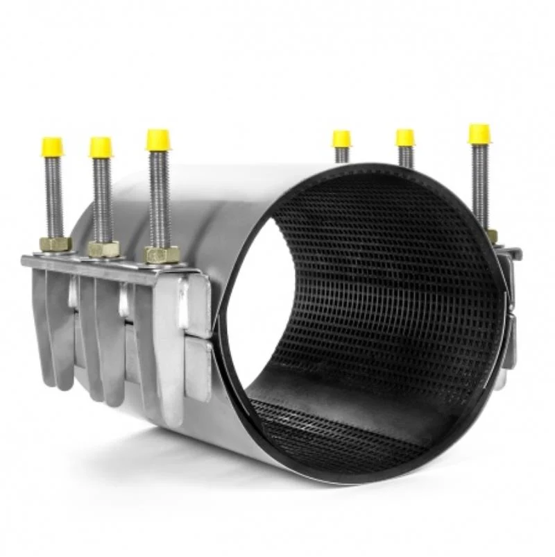 Abrazadera de reparación con dos cierres