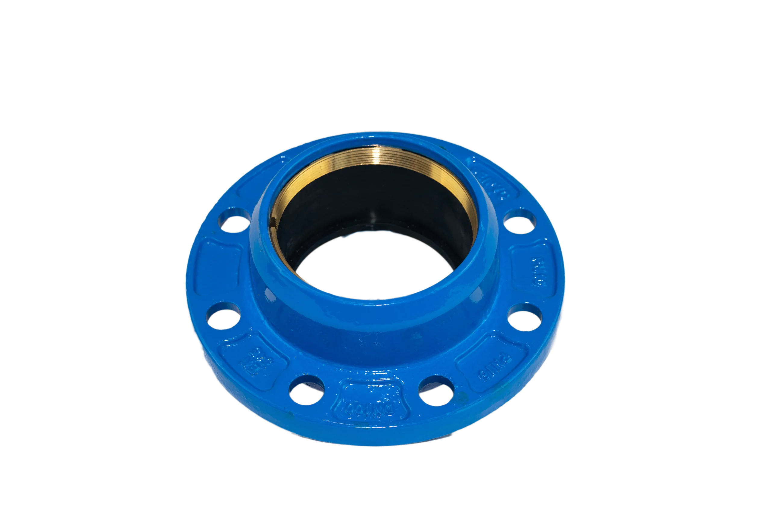 Brida de doble cámara para tuberías de polietileno