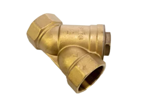 Válvula de retención de latón con malla inoxidable