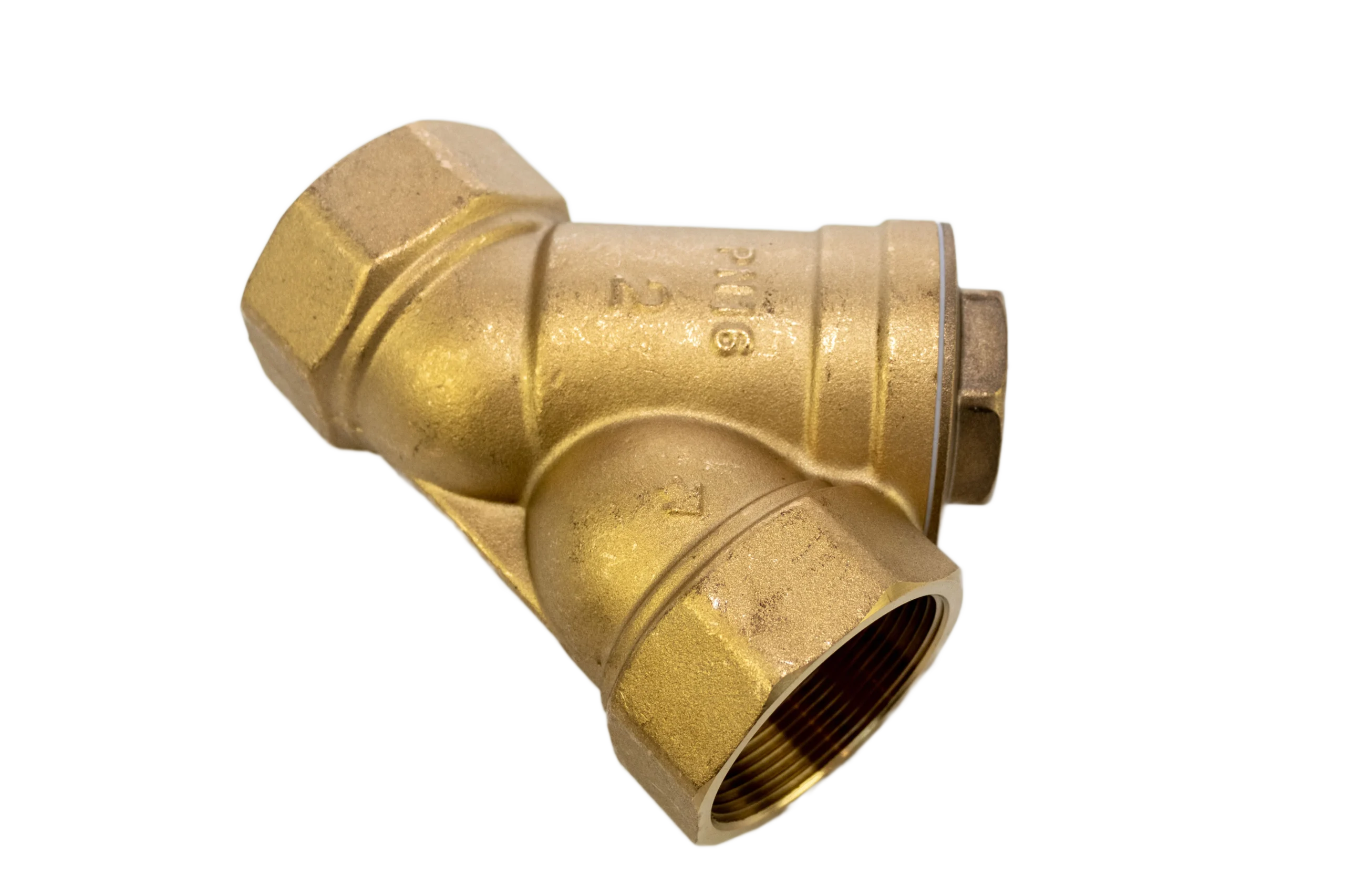 Válvula de retención de latón con malla inoxidable