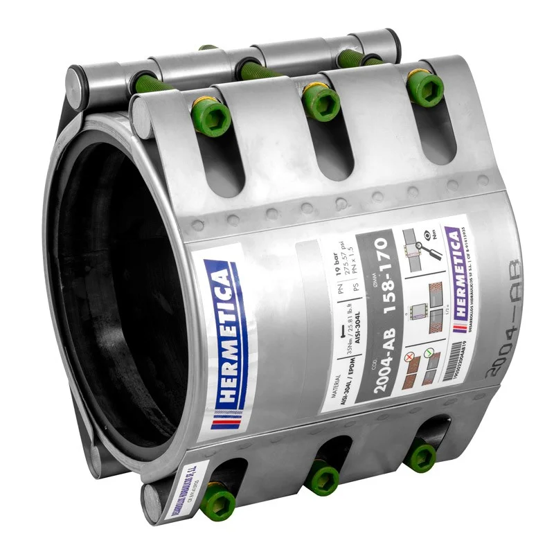 Abrazadera hermética de reparación 200 mm