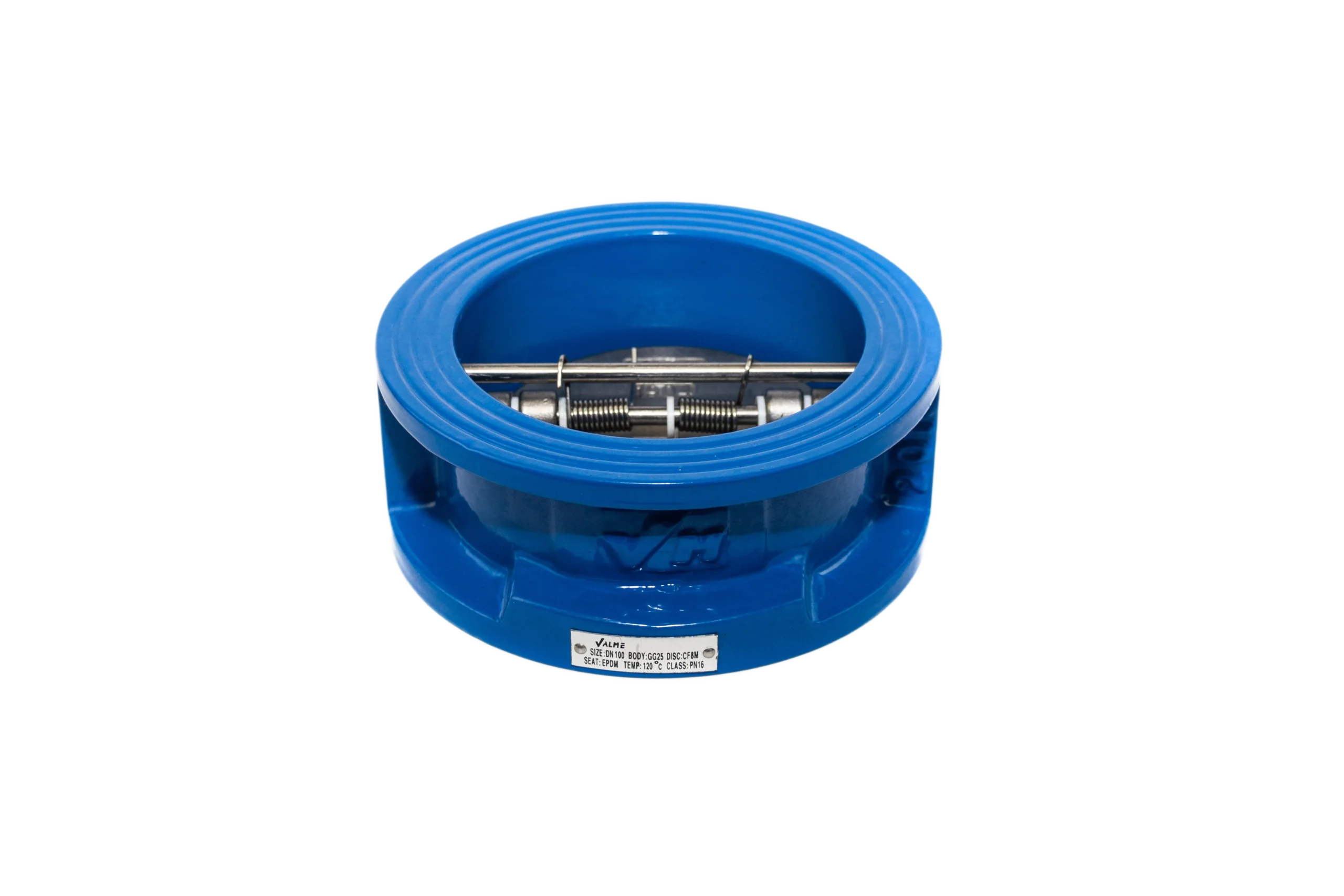 Válvula de retención de doble disco en acero inoxidable